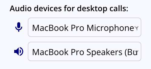Audio device selector